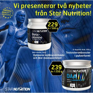 Star Nutrition släpper kosttillskotten Beta-Alanine och D-Aspartic Acid
